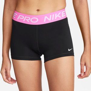 Nike Pro Women's 3" Dri-FIT Training Shorts Black Pink CZ9857-022